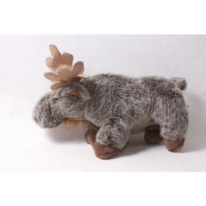 Douglas Mellie Moose Medium Plush Gray Stuffed Animal Vintage ~ 260331-WH 1047